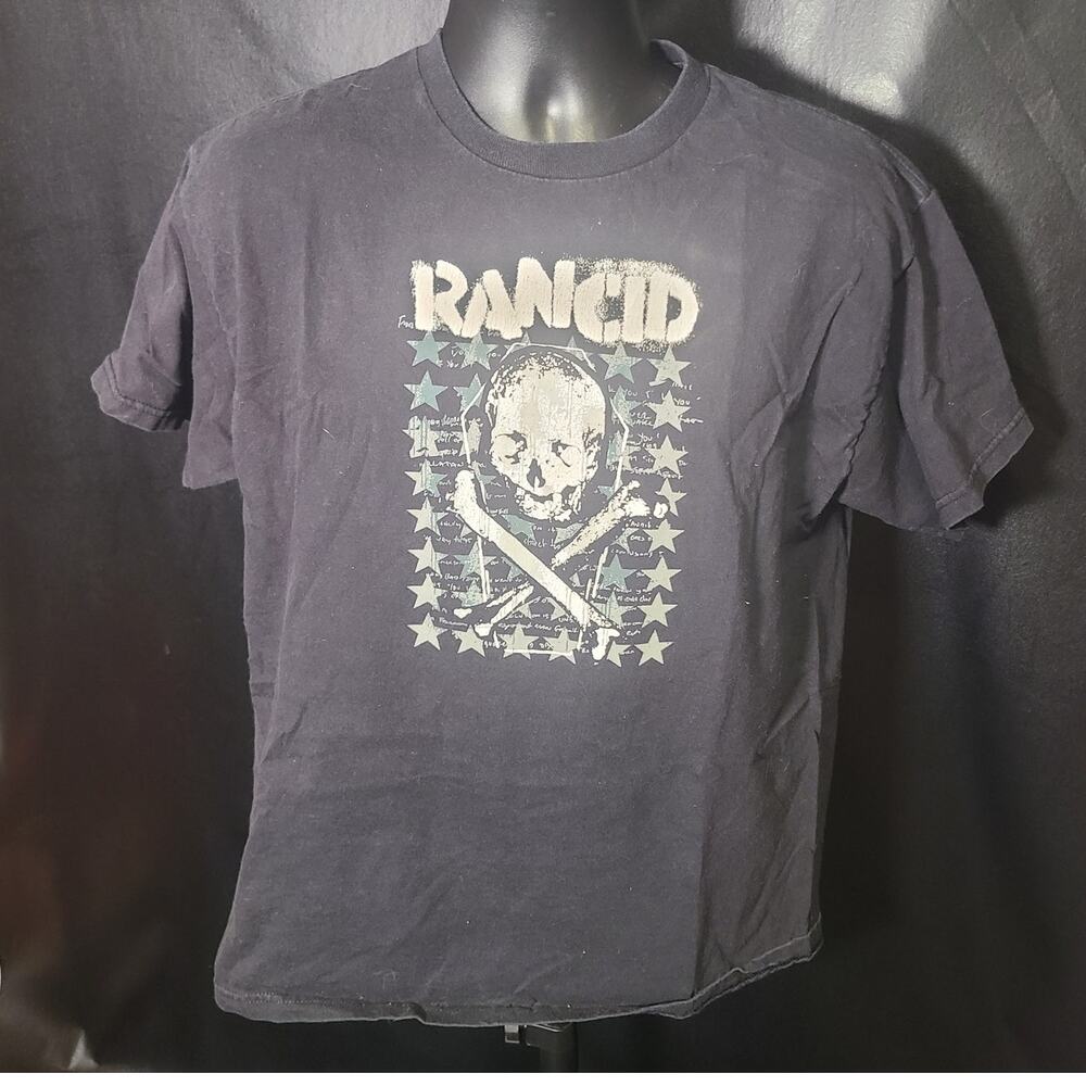 Vintage 90s Delta Pro weight black rancid t-shirt size large